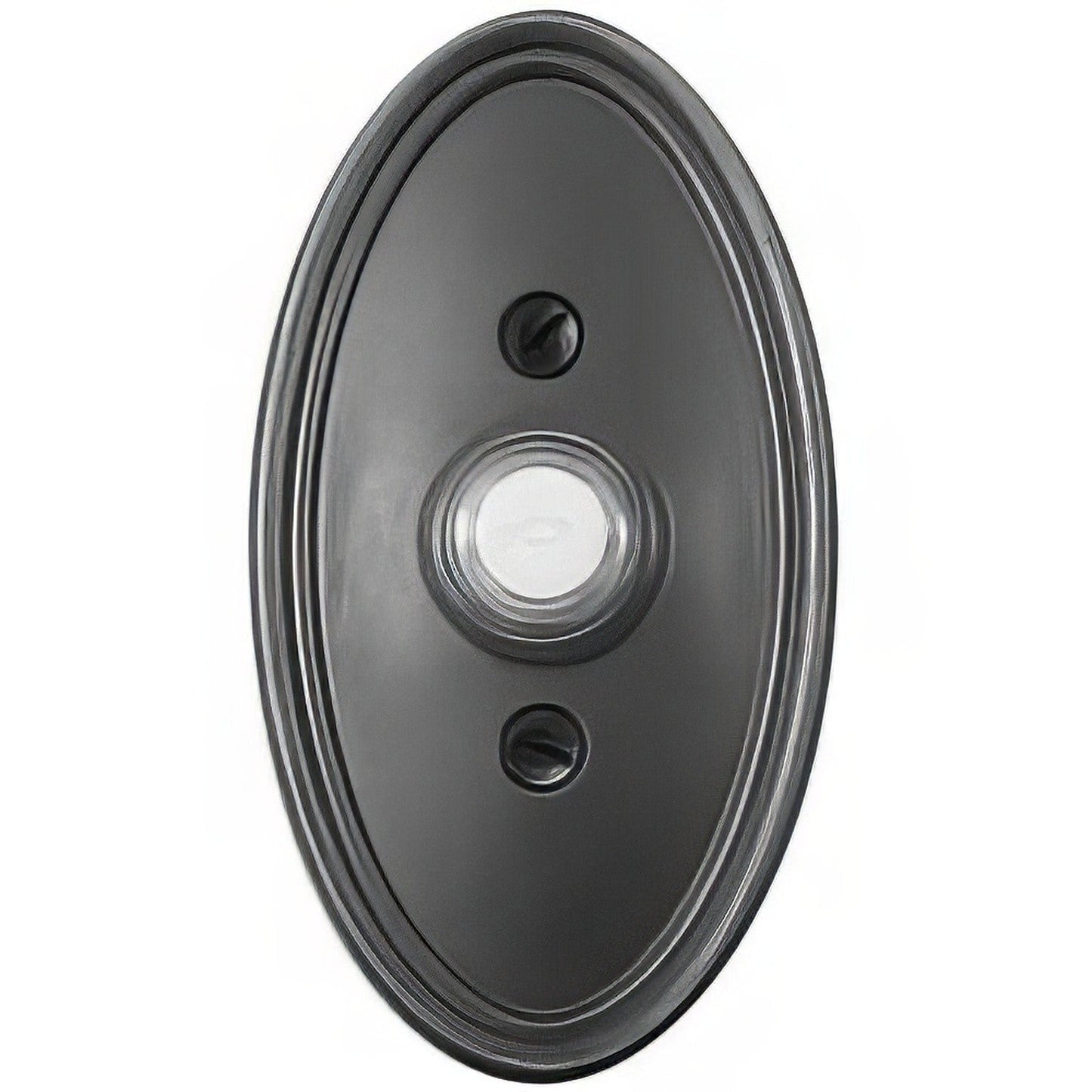 Emtek 4-1/2" Height Oval Style Brass Lighted Doorbell Rosette.