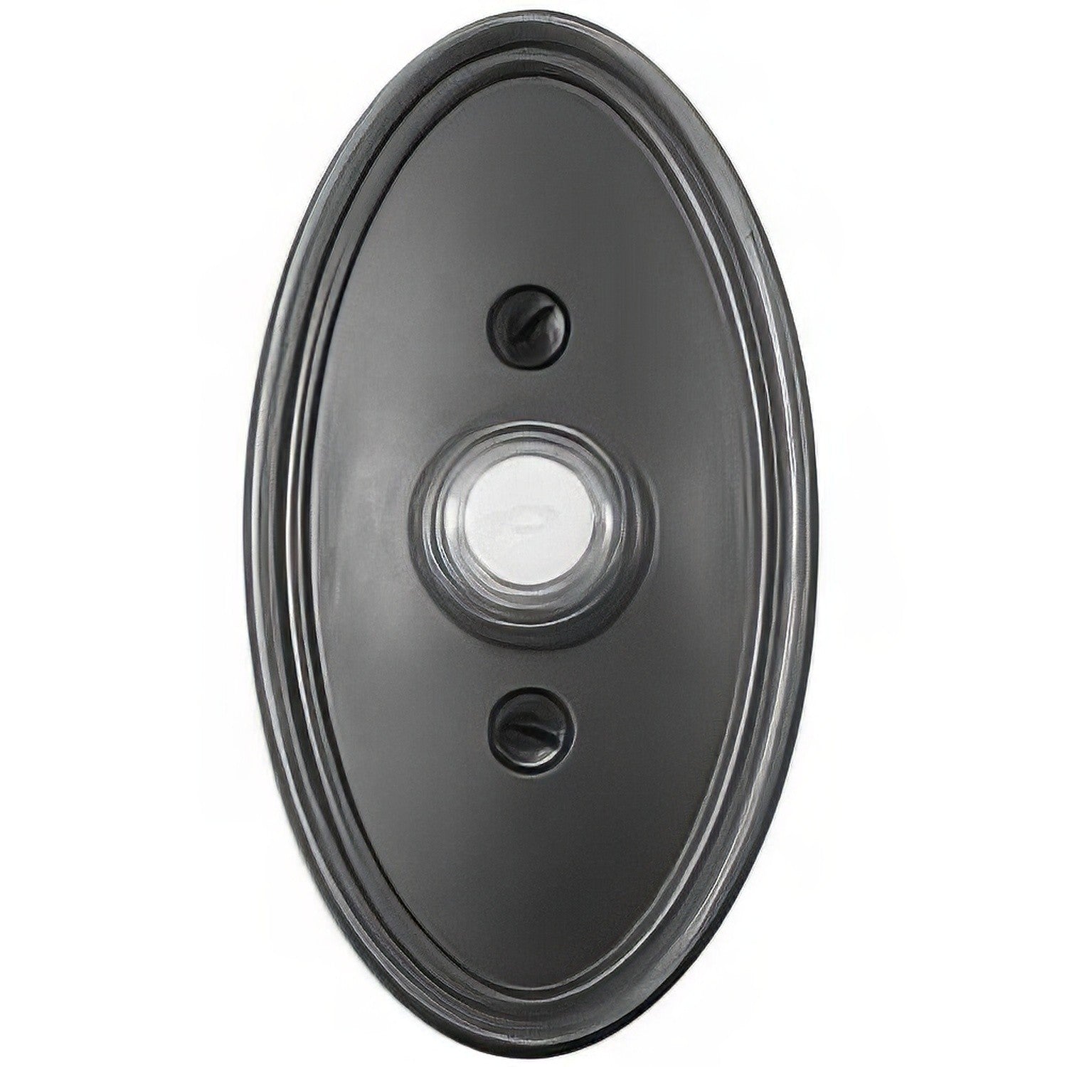 Emtek 4-1/2" Height Oval Style Brass Lighted Doorbell Rosette.
