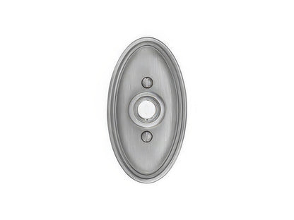 Emtek 4-1/2" Height Oval Style Brass Lighted Doorbell Rosette.