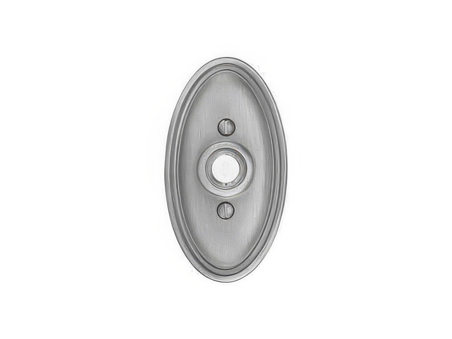 Emtek 4-1/2" Height Oval Style Brass Lighted Doorbell Rosette