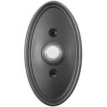Emtek 4-1/2" Height Oval Style Brass Lighted Doorbell Rosette.