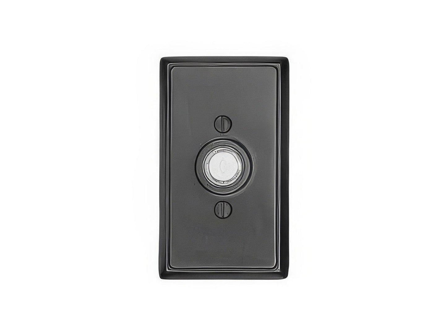 Emtek 4-3/8" Height Rectangular Style Brass Lighted Doorbell Rosette