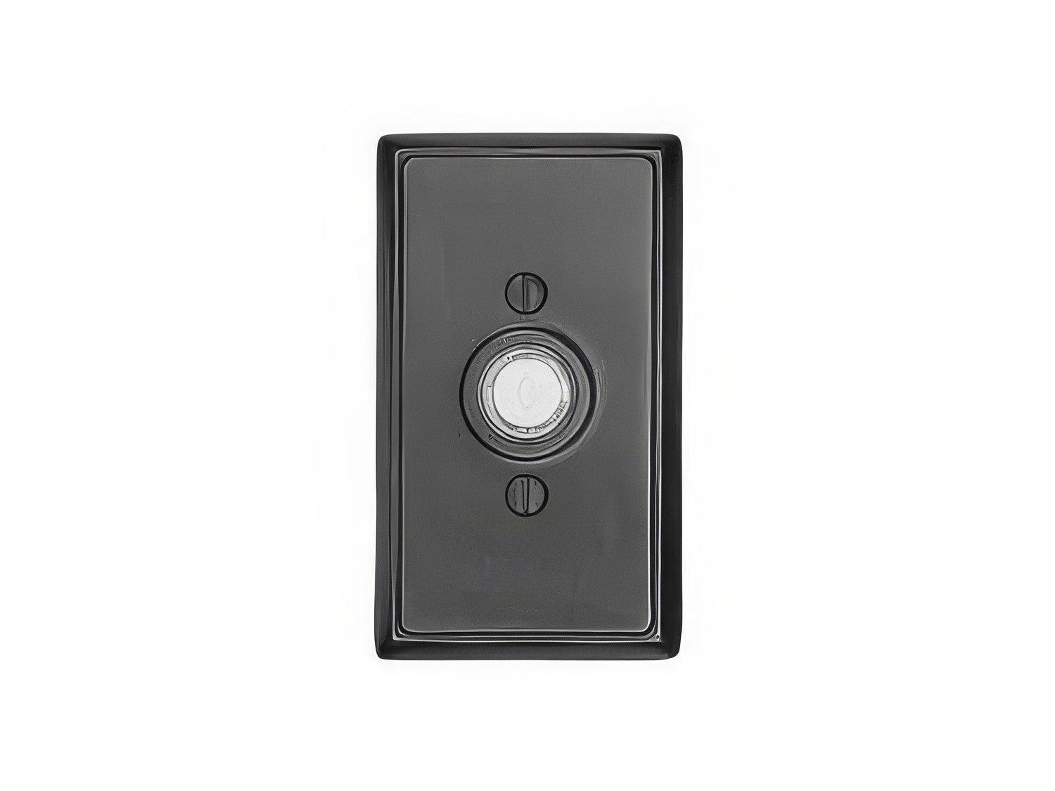 Emtek 4-3/8" Height Rectangular Style Brass Lighted Doorbell Rosette