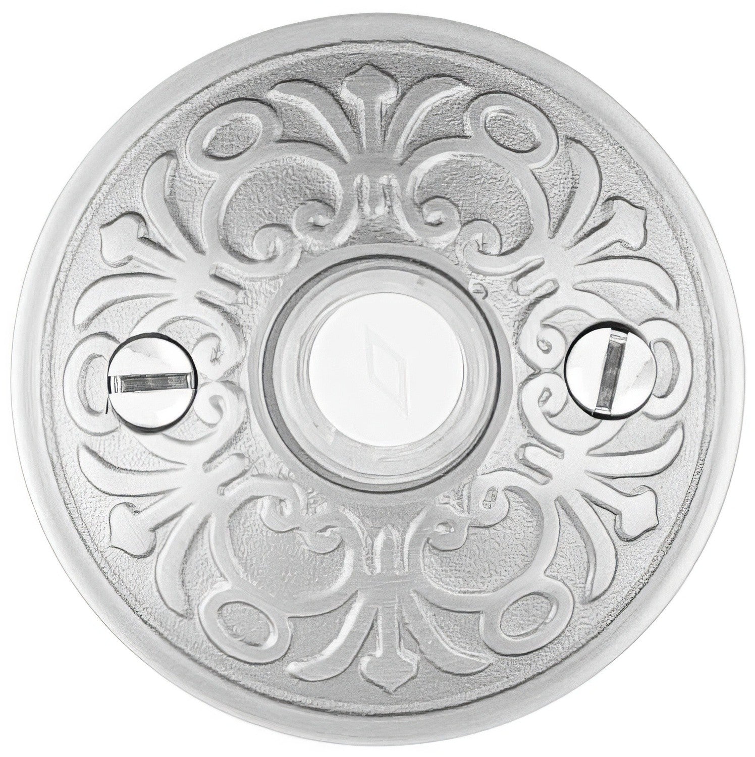 Emtek 2-3/4" Diameter Lancaster Style Brass Lighted Doorbell Rosette