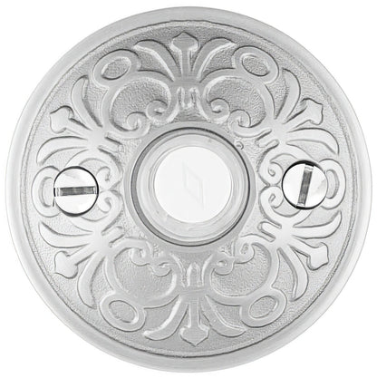 Emtek 2-3/4" Diameter Lancaster Style Brass Lighted Doorbell Rosette