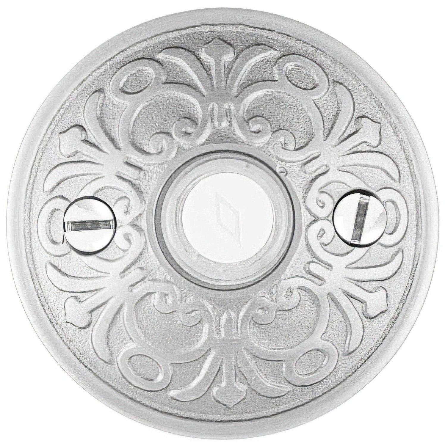 Emtek 2-3/4" Diameter Lancaster Style Brass Lighted Doorbell Rosette