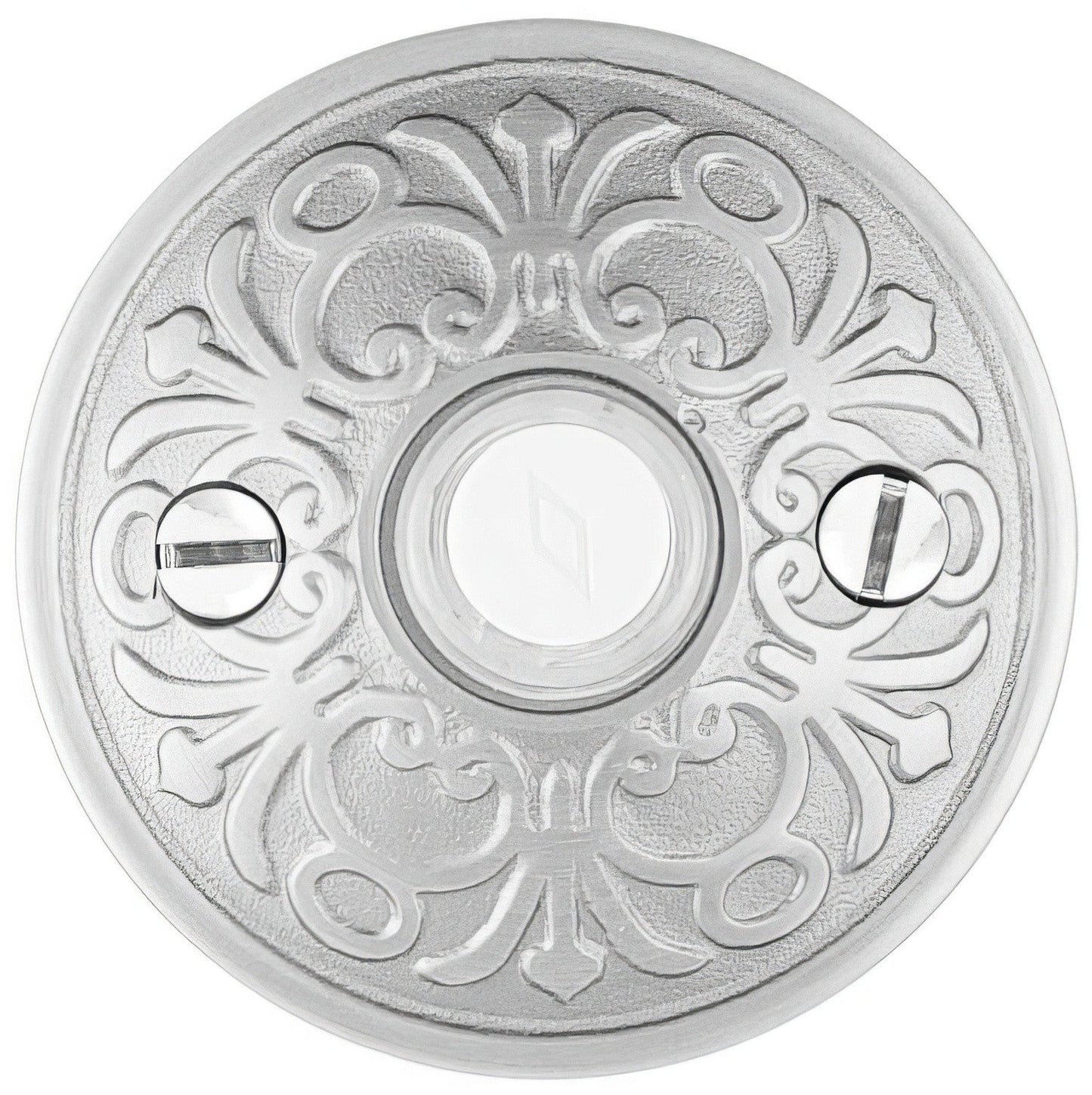 Emtek 2-3/4" Diameter Lancaster Style Brass Lighted Doorbell Rosette