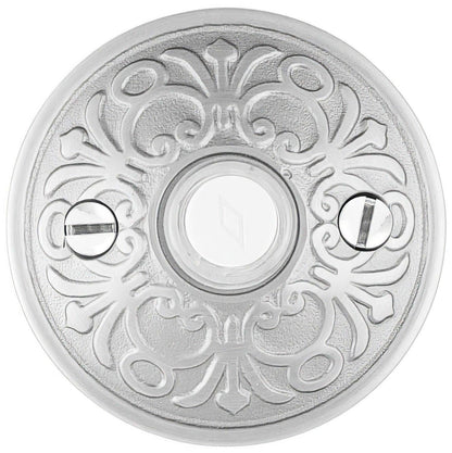 Emtek 2-3/4" Diameter Lancaster Style Brass Lighted Doorbell Rosette