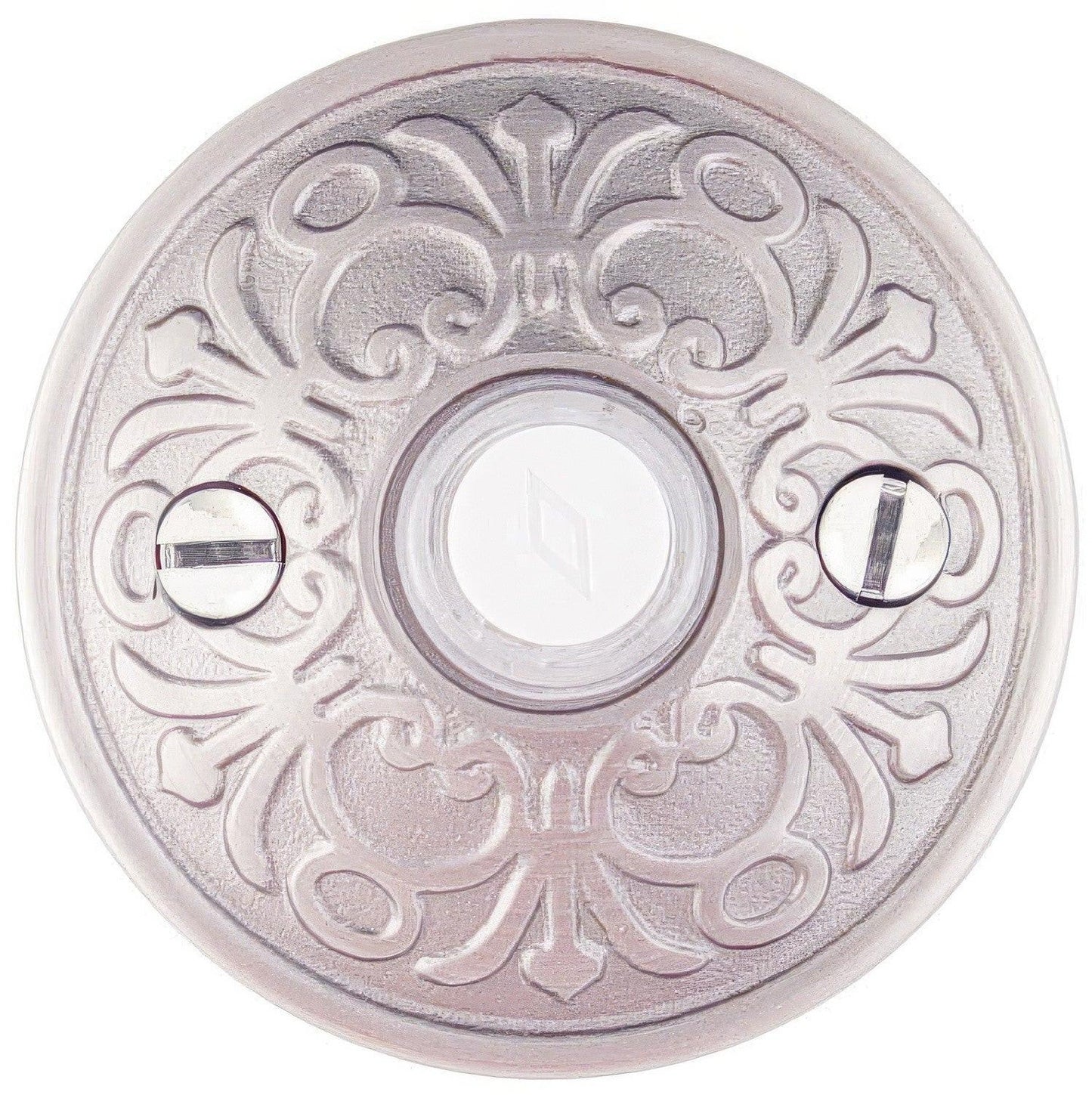 Emtek 2-3/4" Diameter Lancaster Style Brass Lighted Doorbell Rosette