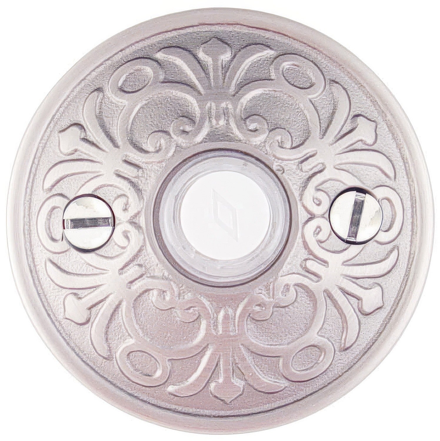 Emtek 2-3/4" Diameter Lancaster Style Brass Lighted Doorbell Rosette