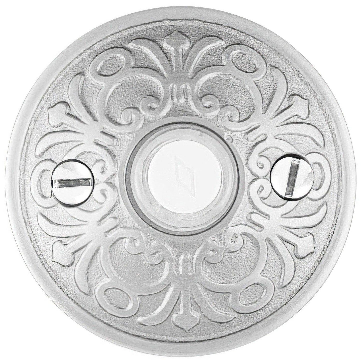 Emtek 2-3/4" Diameter Lancaster Style Brass Lighted Doorbell Rosette