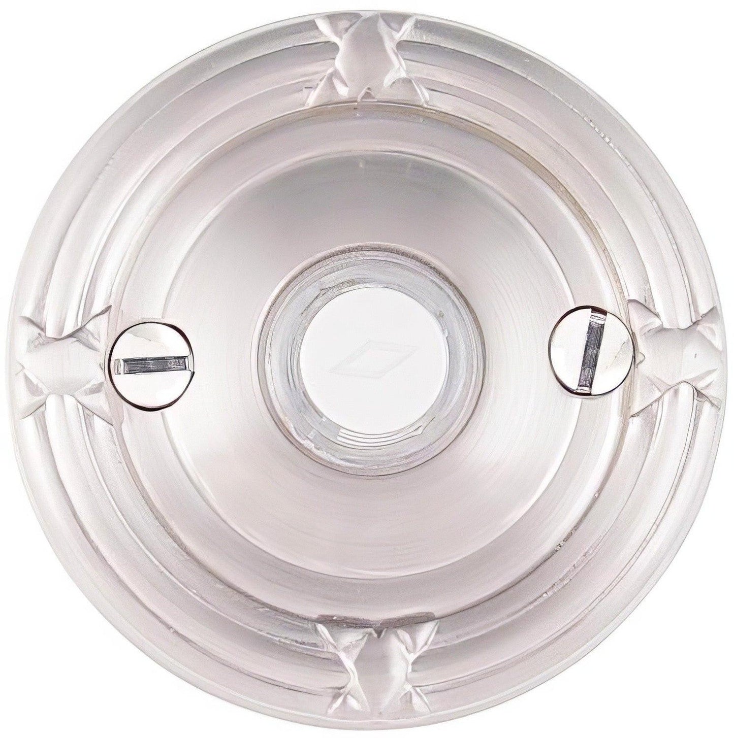 Emtek 2407US 2-3/4" Diameter Ribbon and Reed Style Brass Lighted Doorbell Rosette