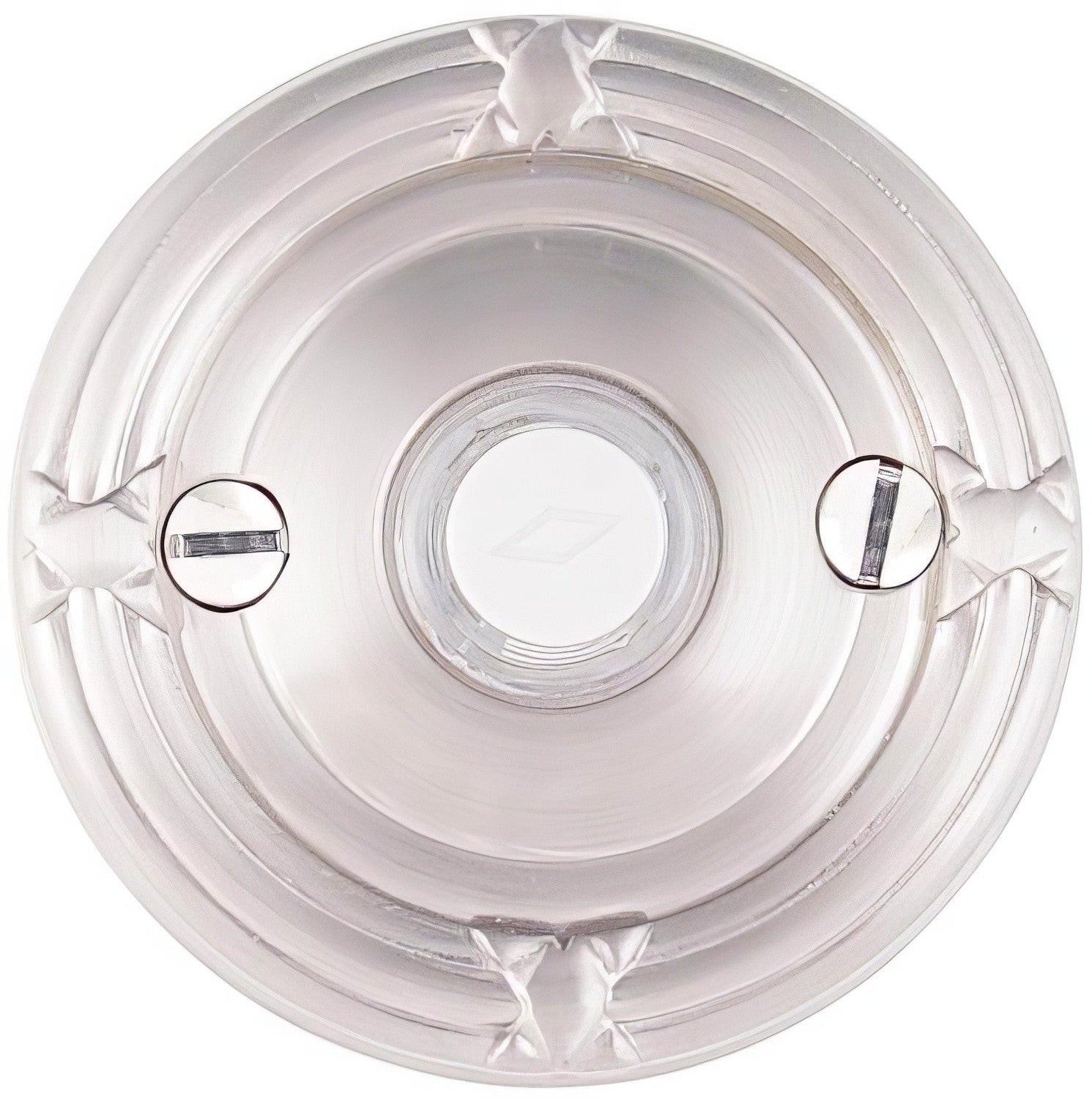 Emtek 2407US 2-3/4" Diameter Ribbon and Reed Style Brass Lighted Doorbell Rosette