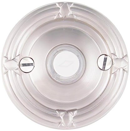 Emtek 2407US 2-3/4" Diameter Ribbon and Reed Style Brass Lighted Doorbell Rosette