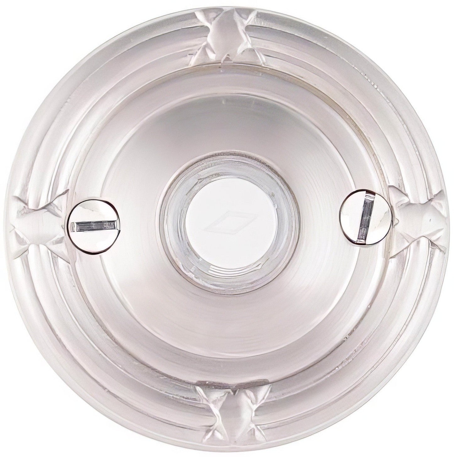 Emtek 2407US 2-3/4" Diameter Ribbon and Reed Style Brass Lighted Doorbell Rosette