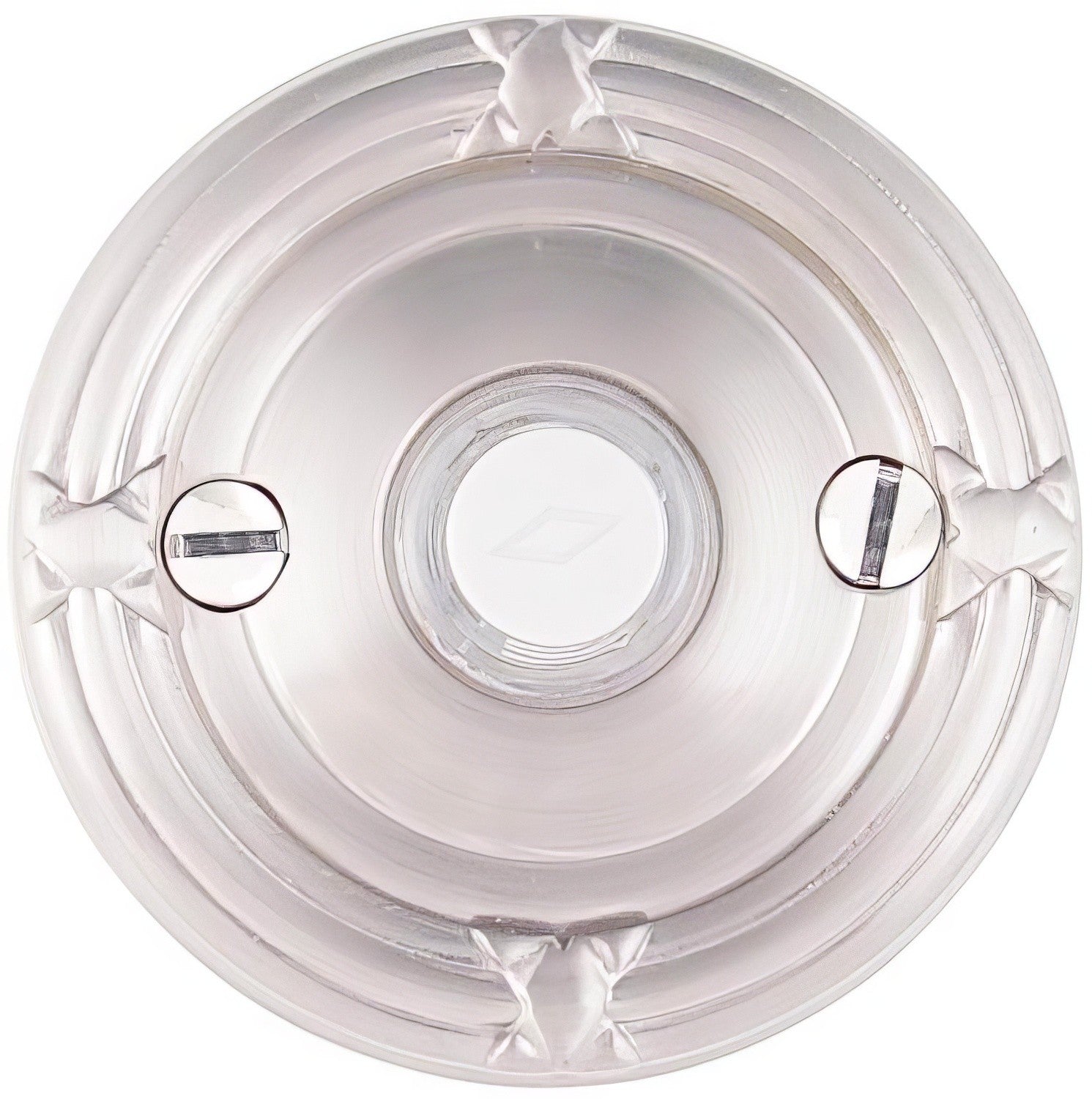 Emtek 2407US 2-3/4" Diameter Ribbon and Reed Style Brass Lighted Doorbell Rosette