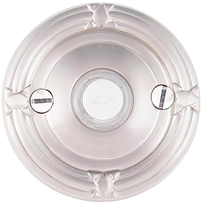 Emtek 2407US 2-3/4" Diameter Ribbon and Reed Style Brass Lighted Doorbell Rosette