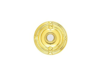 Emtek 2407US 2-3/4" Diameter Ribbon and Reed Style Brass Lighted Doorbell Rosette