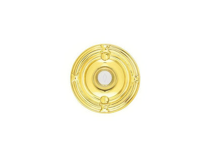 Emtek 2407US 2-3/4" Diameter Ribbon and Reed Style Brass Lighted Doorbell Rosette