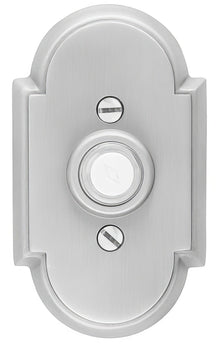 Emtek 4-3/8" Height #8 Style Classic Brass Lighted Doorbell Rosette