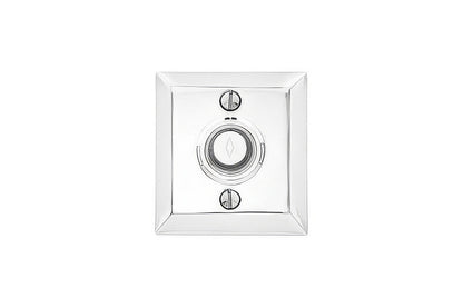 Emtek Brass Doorbell with Lighted Button and Quincy Rosette