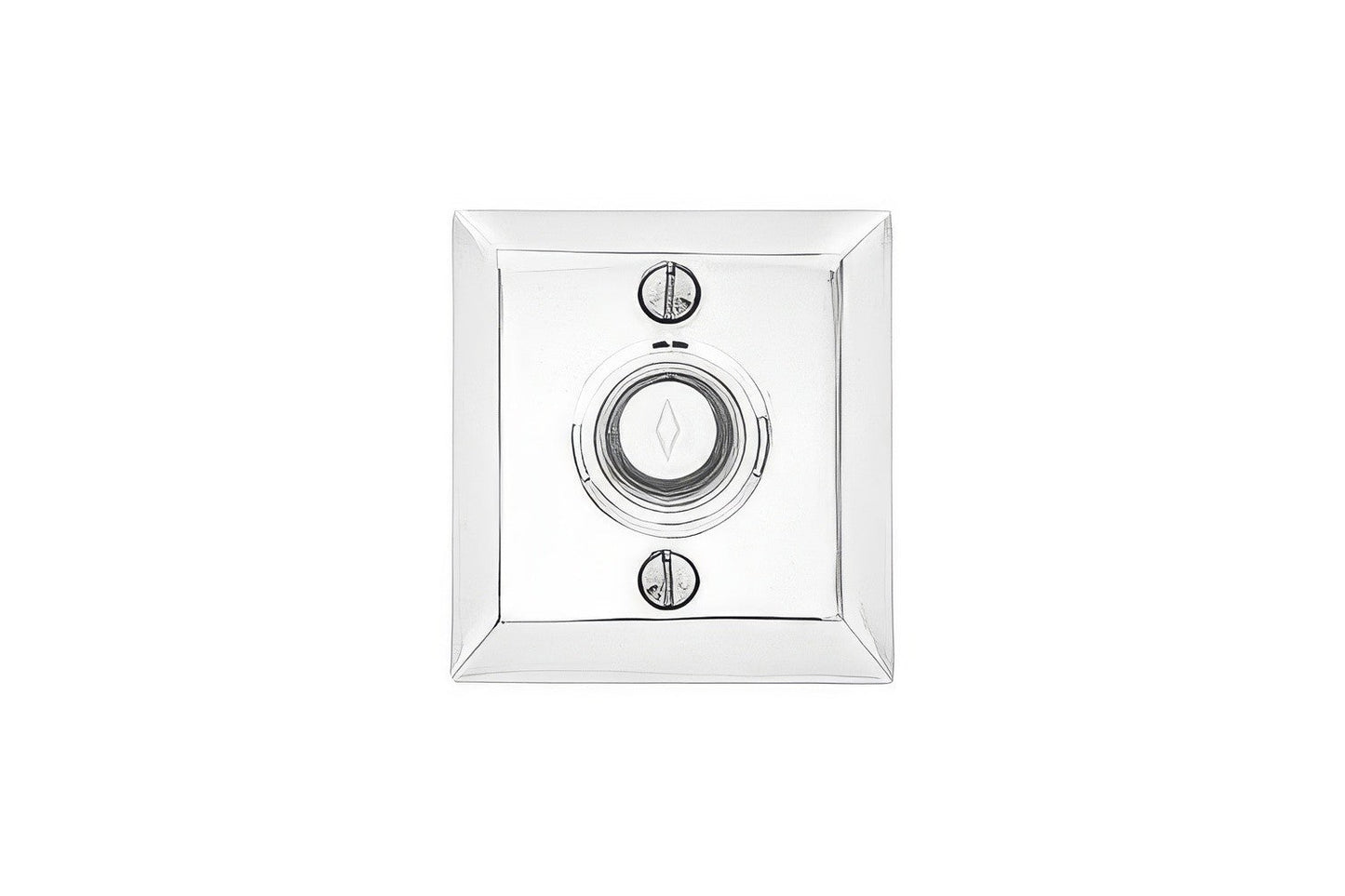Emtek Brass Doorbell with Lighted Button and Quincy Rosette