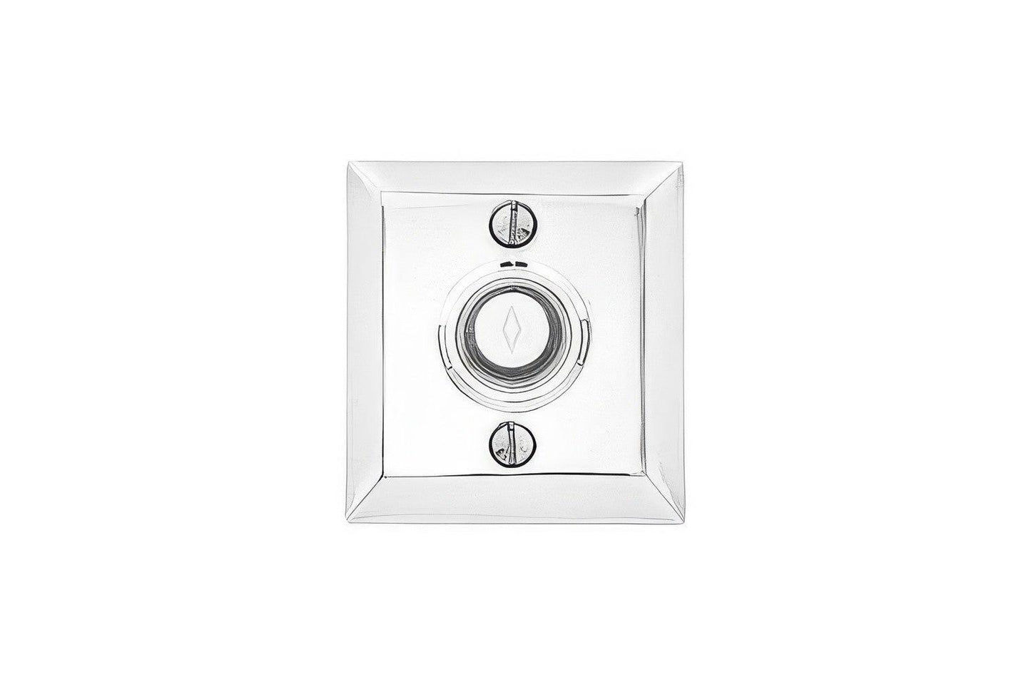 Emtek Brass Doorbell with Lighted Button and Quincy Rosette