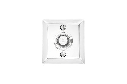 Emtek Brass Doorbell with Lighted Button and Quincy Rosette