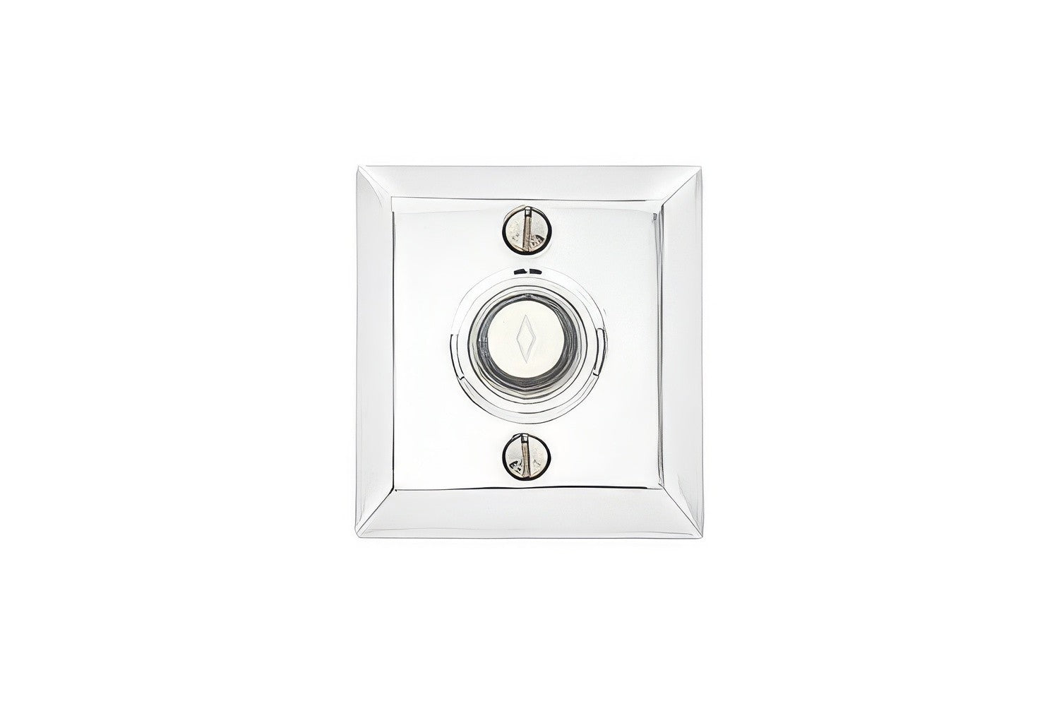 Emtek Brass Doorbell with Lighted Button and Quincy Rosette