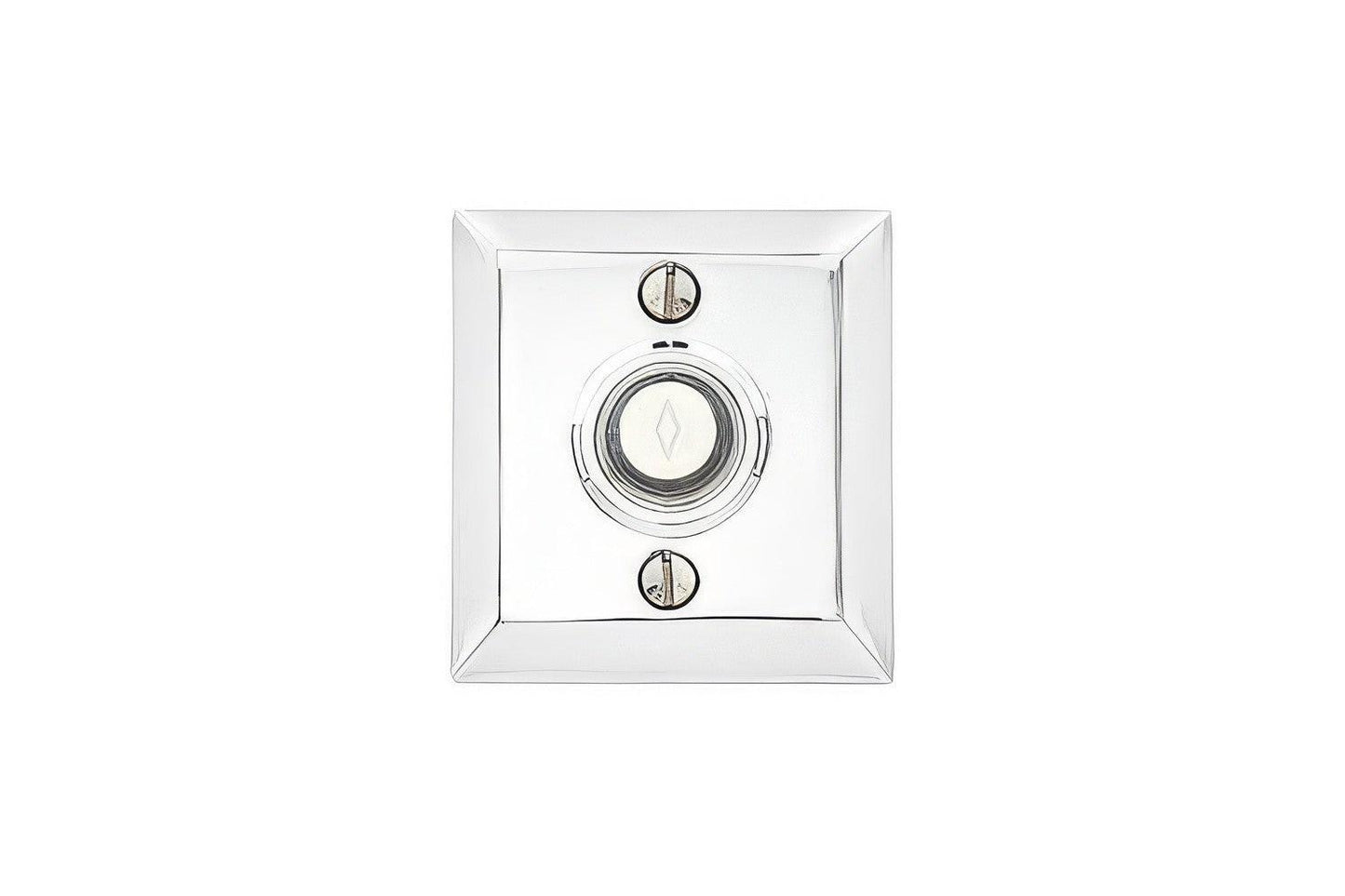 Emtek Brass Doorbell with Lighted Button and Quincy Rosette
