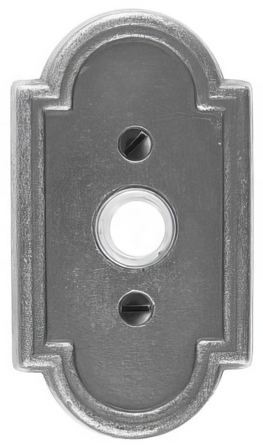 Emtek Lost Wax Cast Bronze 4-1/2" Height #11 Style Bronze Lighted Doorbell Rosette.