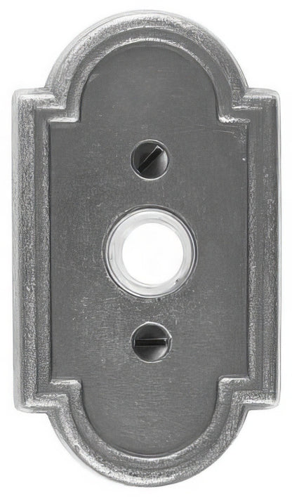 Emtek Lost Wax Cast Bronze 4-1/2" Height #11 Style Bronze Lighted Doorbell Rosette.