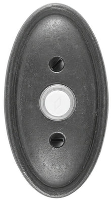 Emtek Lost Wax Cast Bronze 4-1/2" Height Oval Style Bronze Lighted Doorbell Rosette