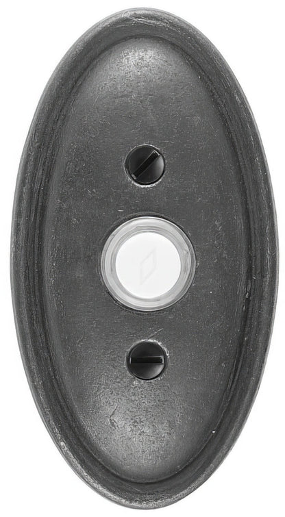 Emtek Lost Wax Cast Bronze 4-1/2" Height Oval Style Bronze Lighted Doorbell Rosette