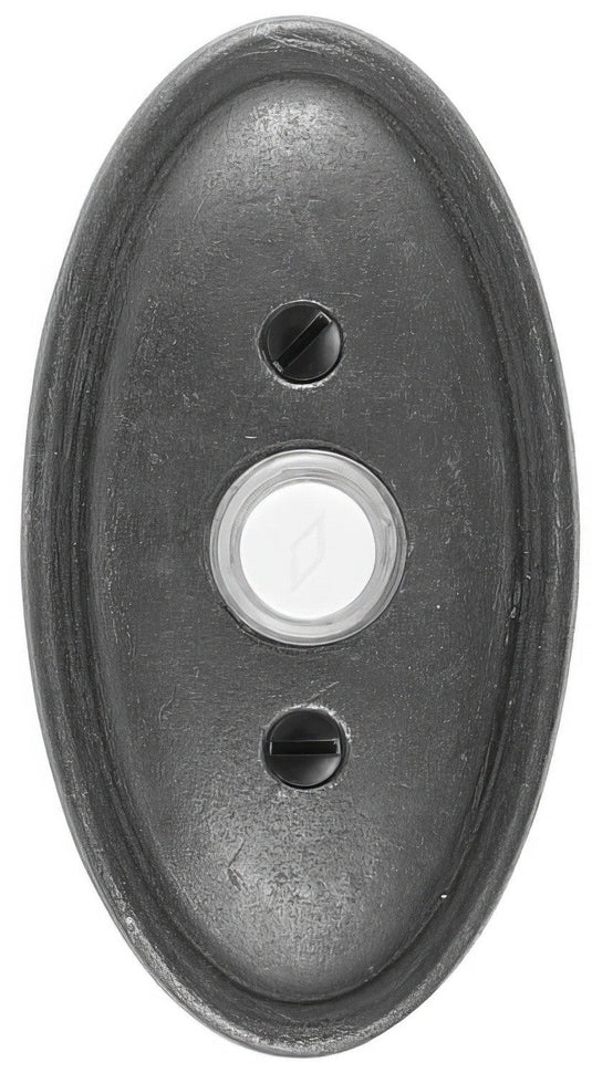 Emtek Lost Wax Cast Bronze 4-1/2" Height Oval Style Bronze Lighted Doorbell Rosette