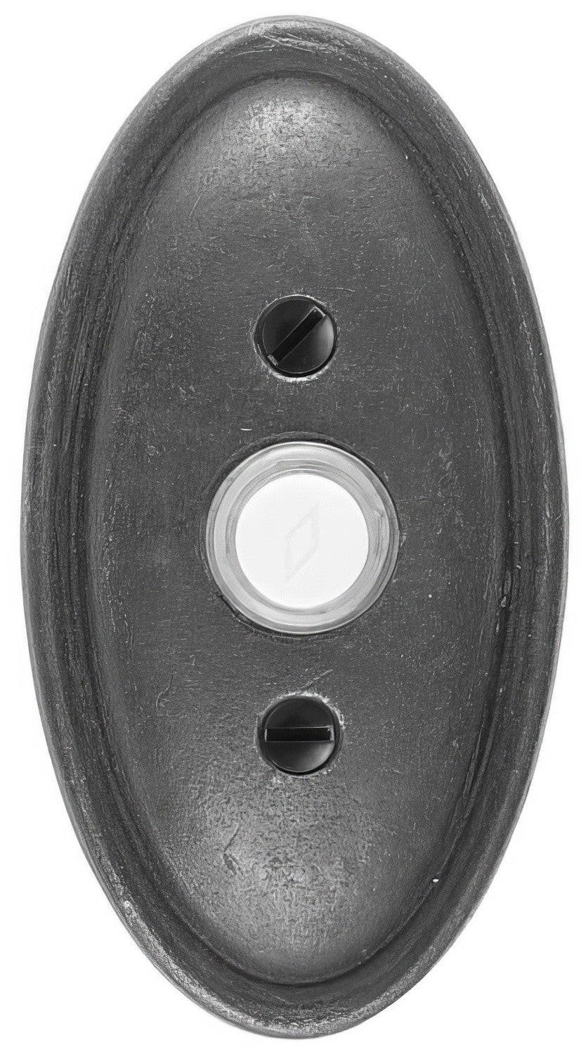 Emtek Lost Wax Cast Bronze 4-1/2" Height Oval Style Bronze Lighted Doorbell Rosette