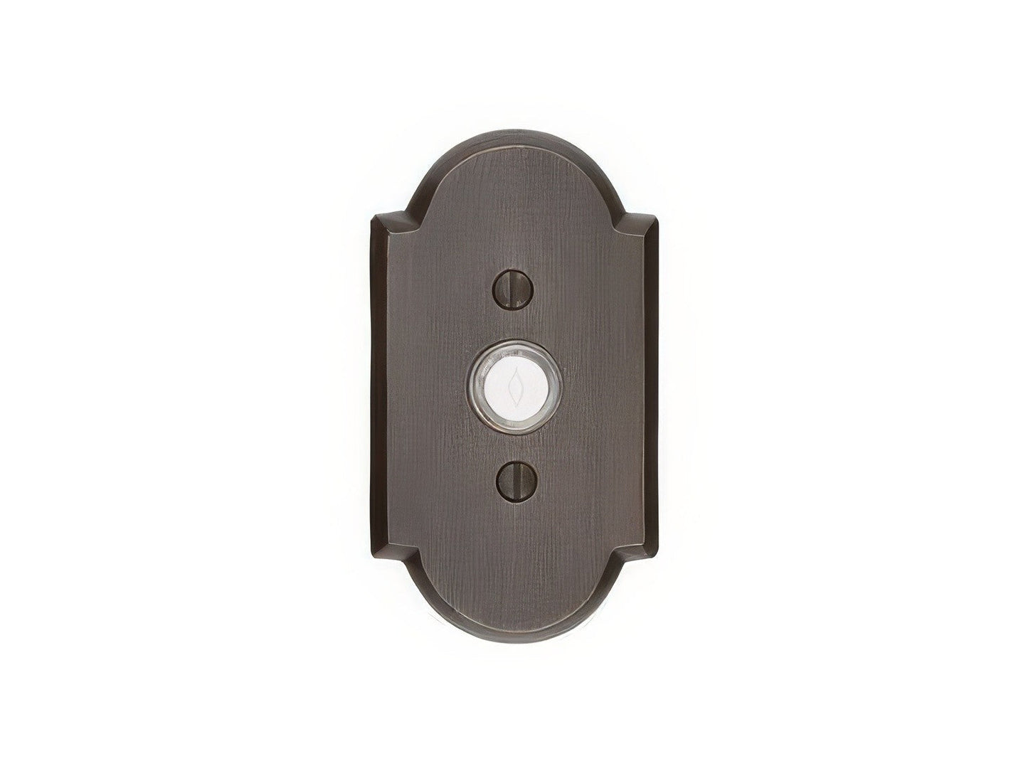 Emtek 2421 Sandcast Bronze 4-1/2" Height #1 Style Bronze Lighted Doorbell Rosette.