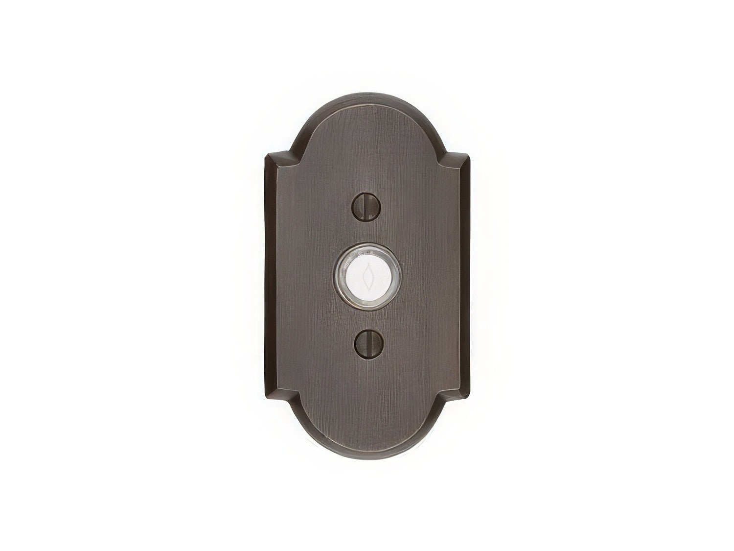 Emtek 2421 Sandcast Bronze 4-1/2" Height #1 Style Bronze Lighted Doorbell Rosette.