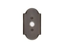 Emtek 2421 Sandcast Bronze 4-1/2" Height #1 Style Bronze Lighted Doorbell Rosette.