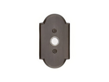 Emtek 2421 Sandcast Bronze 4-1/2" Height #1 Style Bronze Lighted Doorbell Rosette.