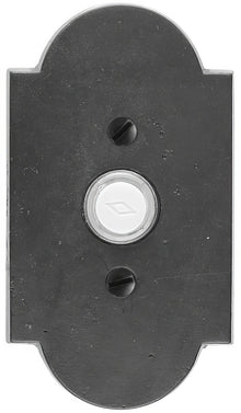 Emtek 2421 Sandcast Bronze 4-1/2" Height #1 Style Bronze Lighted Doorbell Rosette.