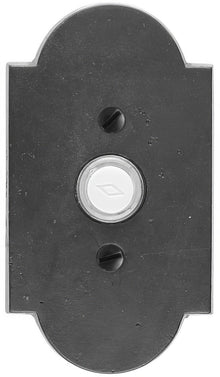 Emtek 2421 Sandcast Bronze 4-1/2" Height #1 Style Bronze Lighted Doorbell Rosette