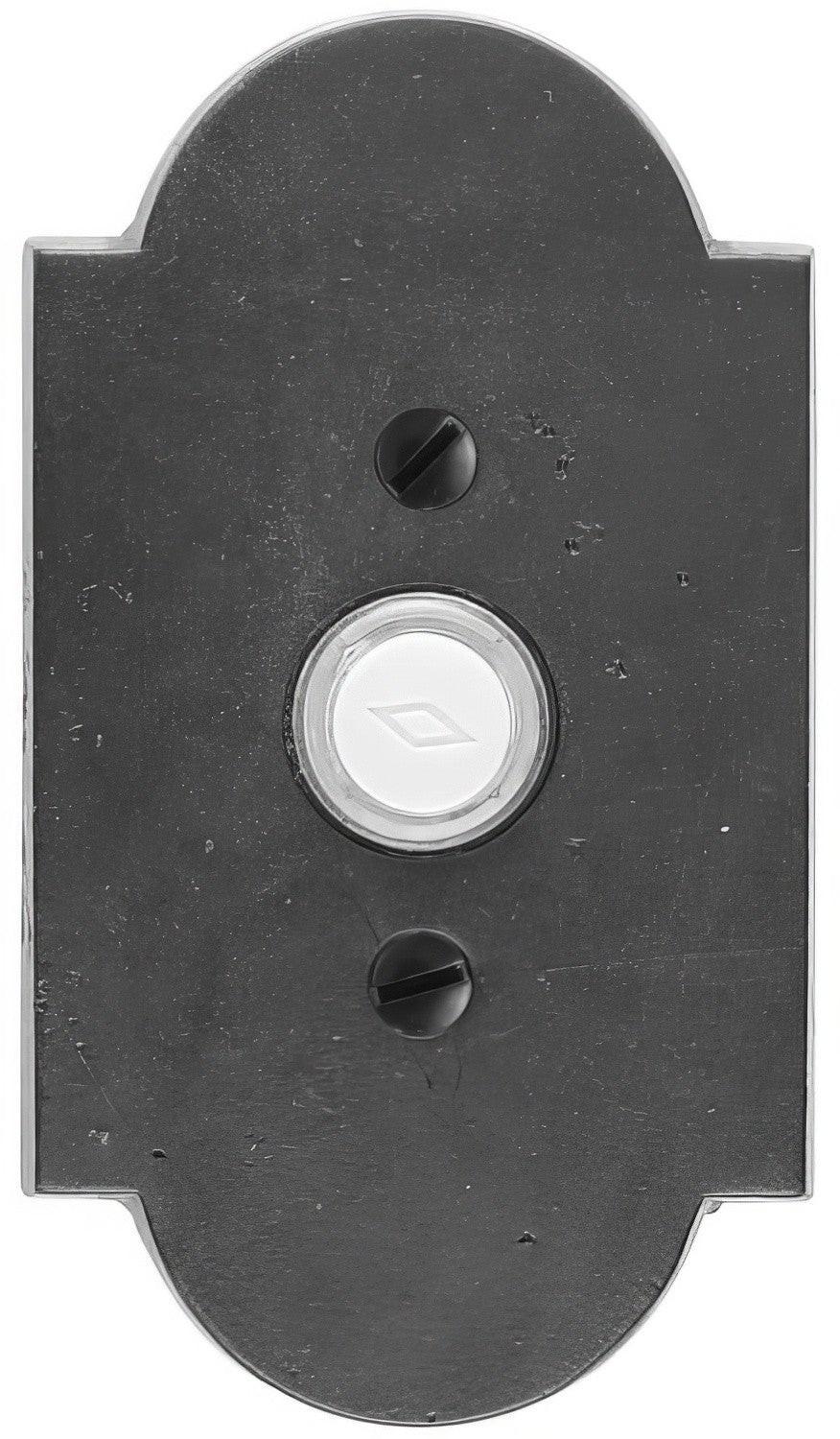 Emtek 2421 Sandcast Bronze 4-1/2" Height #1 Style Bronze Lighted Doorbell Rosette