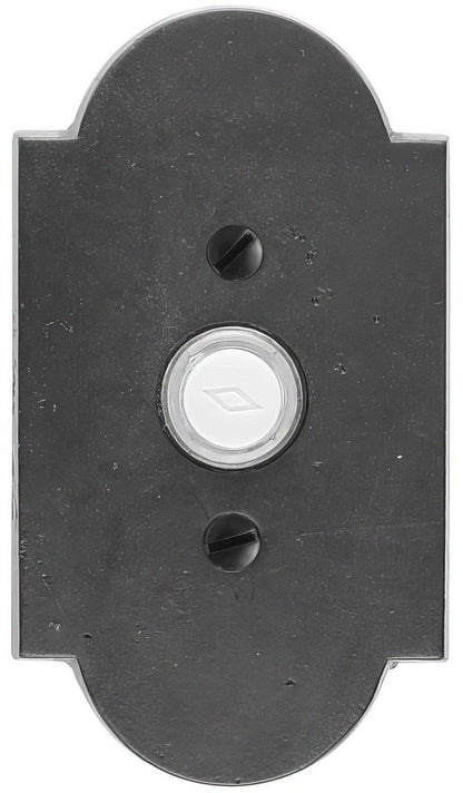 Emtek 2421 Sandcast Bronze 4-1/2" Height #1 Style Bronze Lighted Doorbell Rosette