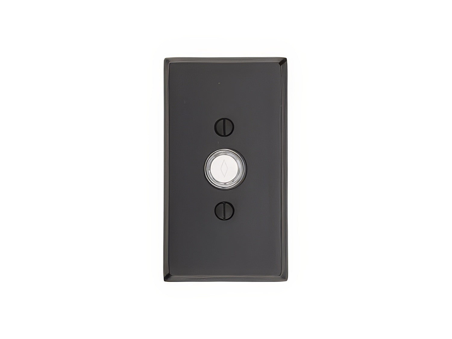 Emtek Sandcast Bronze 4-1/2" Height Rectangular Style Bronze Lighted Doorbell Rosette