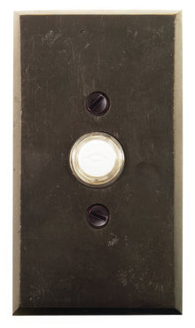 Emtek Sandcast Bronze 4-1/2" Height Rectangular Style Bronze Lighted Doorbell Rosette