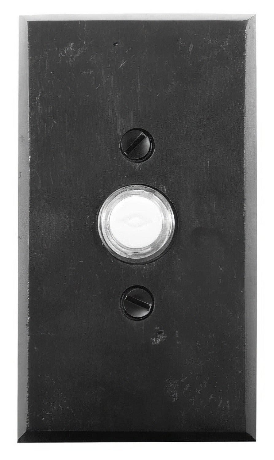 Emtek Sandcast Bronze 4-1/2" Height Rectangular Style Bronze Lighted Doorbell Rosette