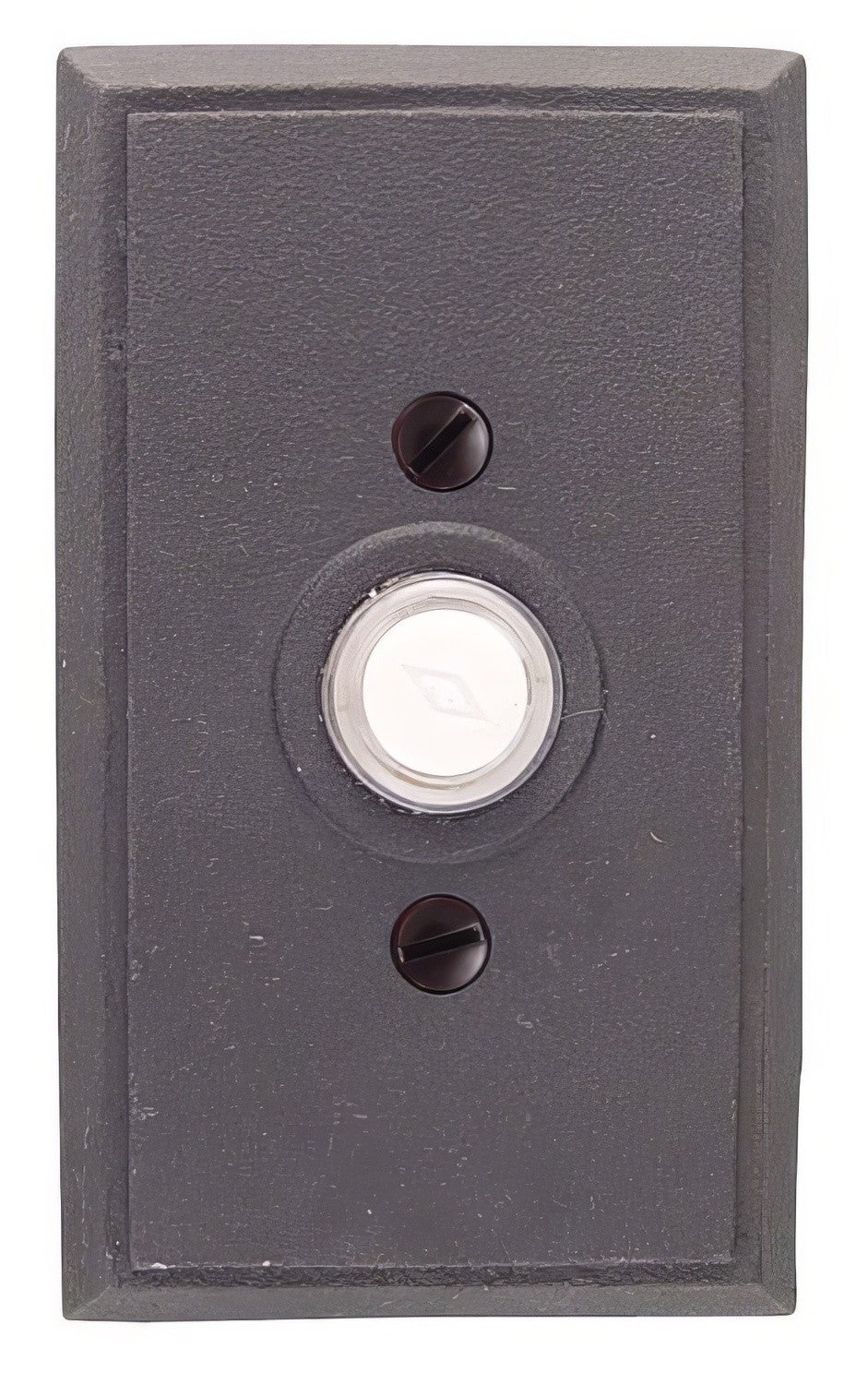 Emtek Wrought Steel 4-3/8" Height Rectangular Style Steel Lighted Doorbell Rosette.