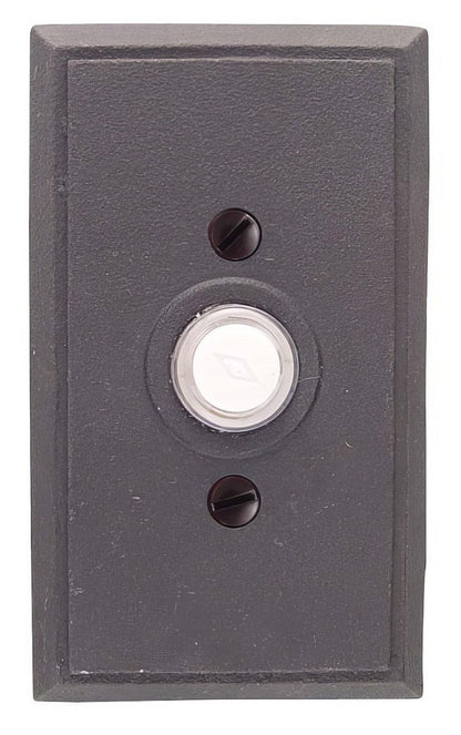 Emtek Wrought Steel 4-3/8" Height Rectangular Style Steel Lighted Doorbell Rosette