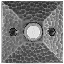 Emtek 2452 Arts and Crafts 2-3/4" Height Hammered Style Brass Lighted Doorbell Rosette